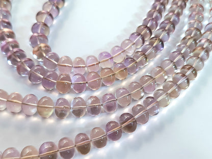 Natural Ametrine Smooth Rondelle Beads Strand – AAA Gemstone Beads for Jewelry Making