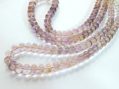 Natural Ametrine Smooth Rondelle Beads Strand – AAA Gemstone Beads for Jewelry Making