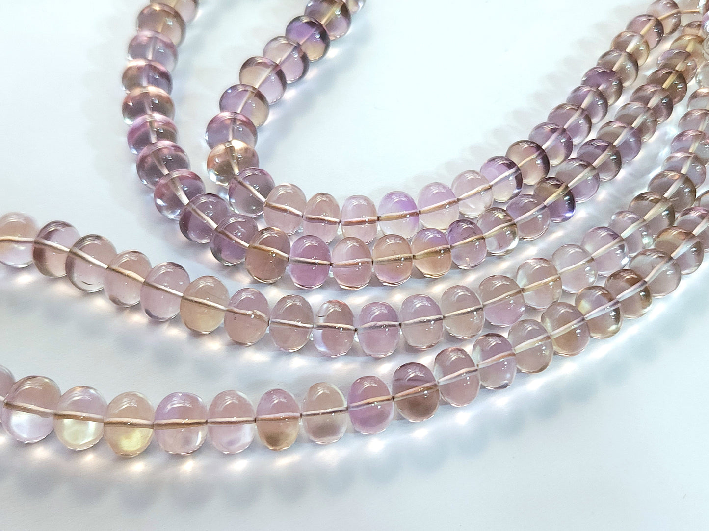 Natural Ametrine Smooth Rondelle Beads Strand – AAA Gemstone Beads for Jewelry Making