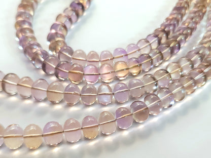 Natural Ametrine Smooth Rondelle Beads Strand – AAA Gemstone Beads for Jewelry Making