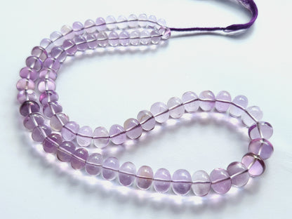 Natural Pink Amethyst Smooth Shape Rondelle Beads