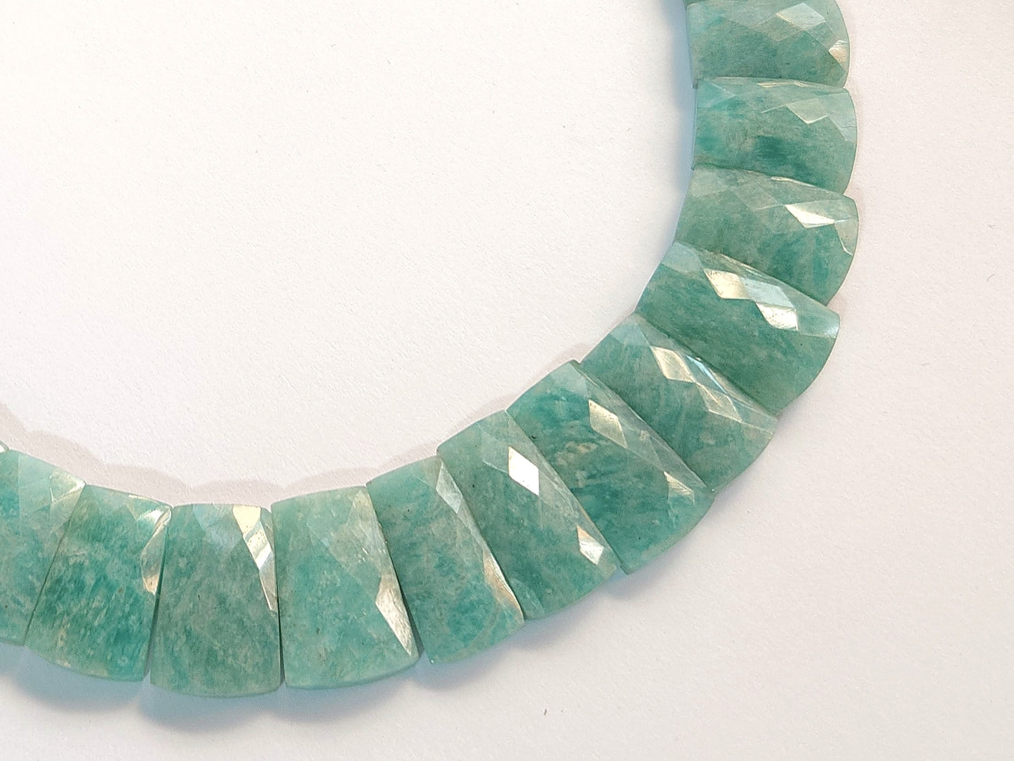 Natural Amazonite Gemstone Bib Necklace – Handmade Cleopatra Choker