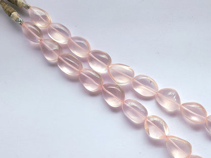 Natural Rose Quartz Gemstone Smooth Tumble Shape Beads
