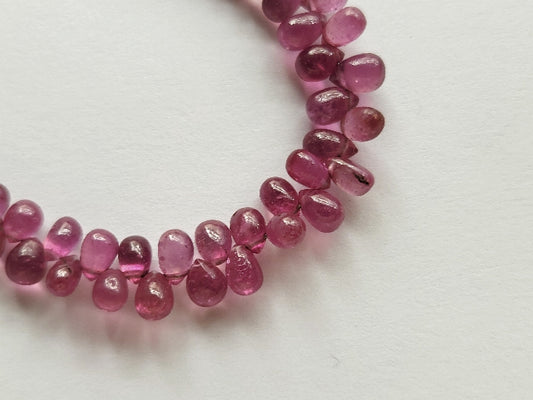 Natural Ruby Glass Filled Smooth Drops