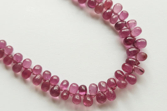 Natural Ruby Glass Filled Smooth Drops