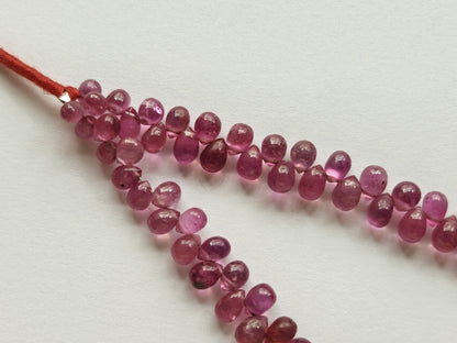 Natural Ruby Glass Filled Smooth Drops