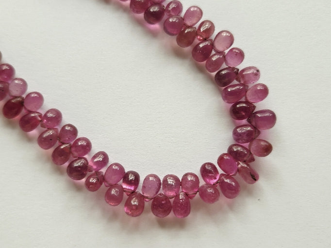 Natural Ruby Glass Filled Smooth Drops