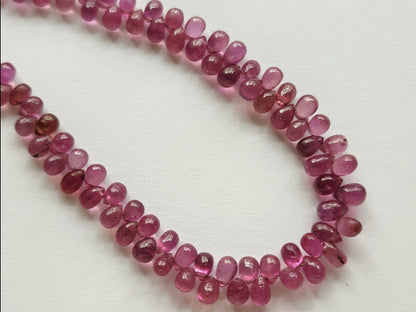 Natural Ruby Glass Filled Smooth Drops