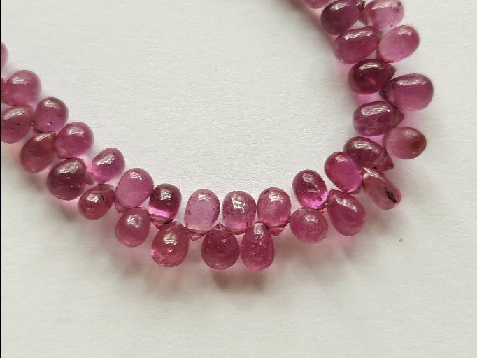 Natural Ruby Glass Filled Smooth Drops