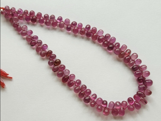 Natural Ruby Glass Filled Smooth Drops