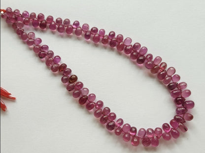 Natural Ruby Glass Filled Smooth Drops