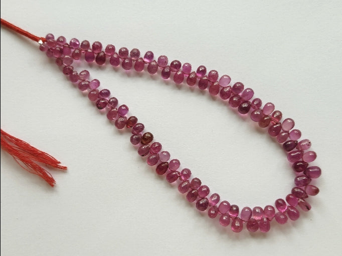 Natural Ruby Glass Filled Smooth Drops