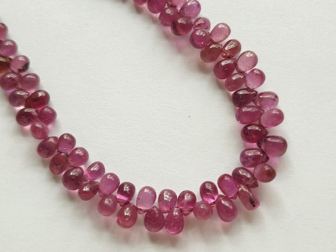 Natural Ruby Glass Filled Smooth Drops