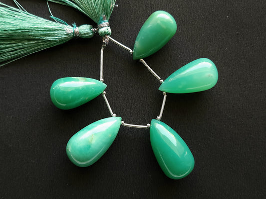 Natural Chrysoprase Gemstone Smooth Drops