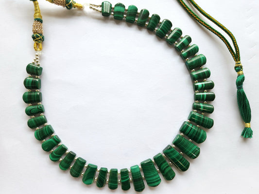 Natural Malachite Gemstone Bib Necklace