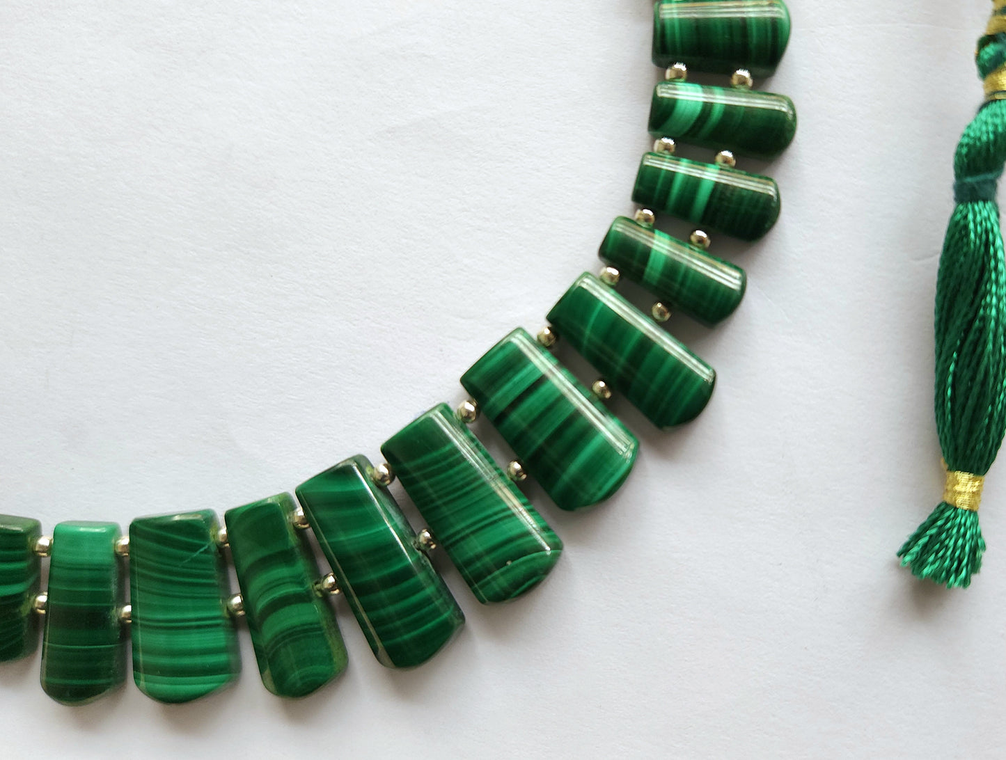 Natural Malachite Gemstone Bib Necklace