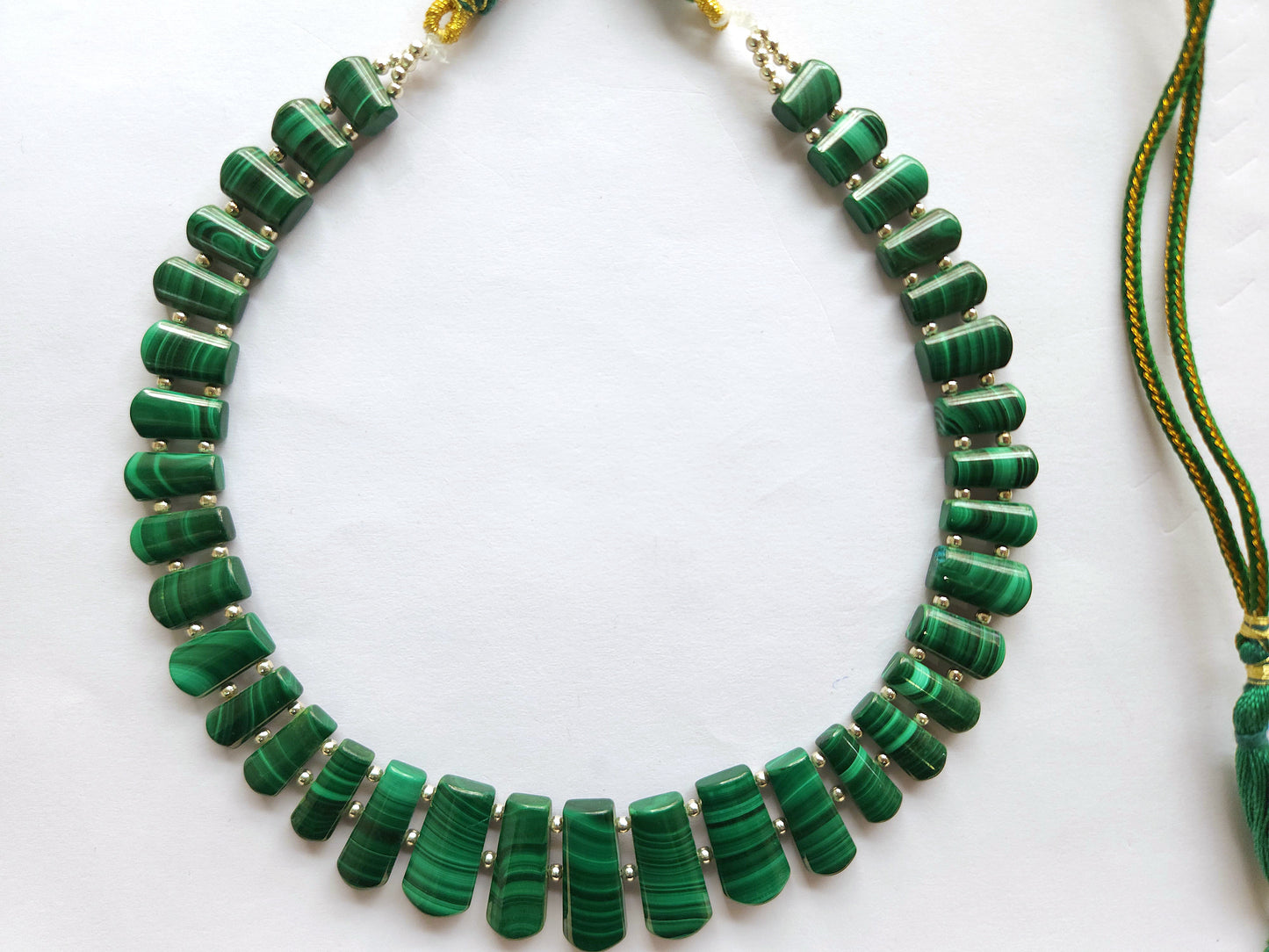 Natural Malachite Gemstone Bib Necklace