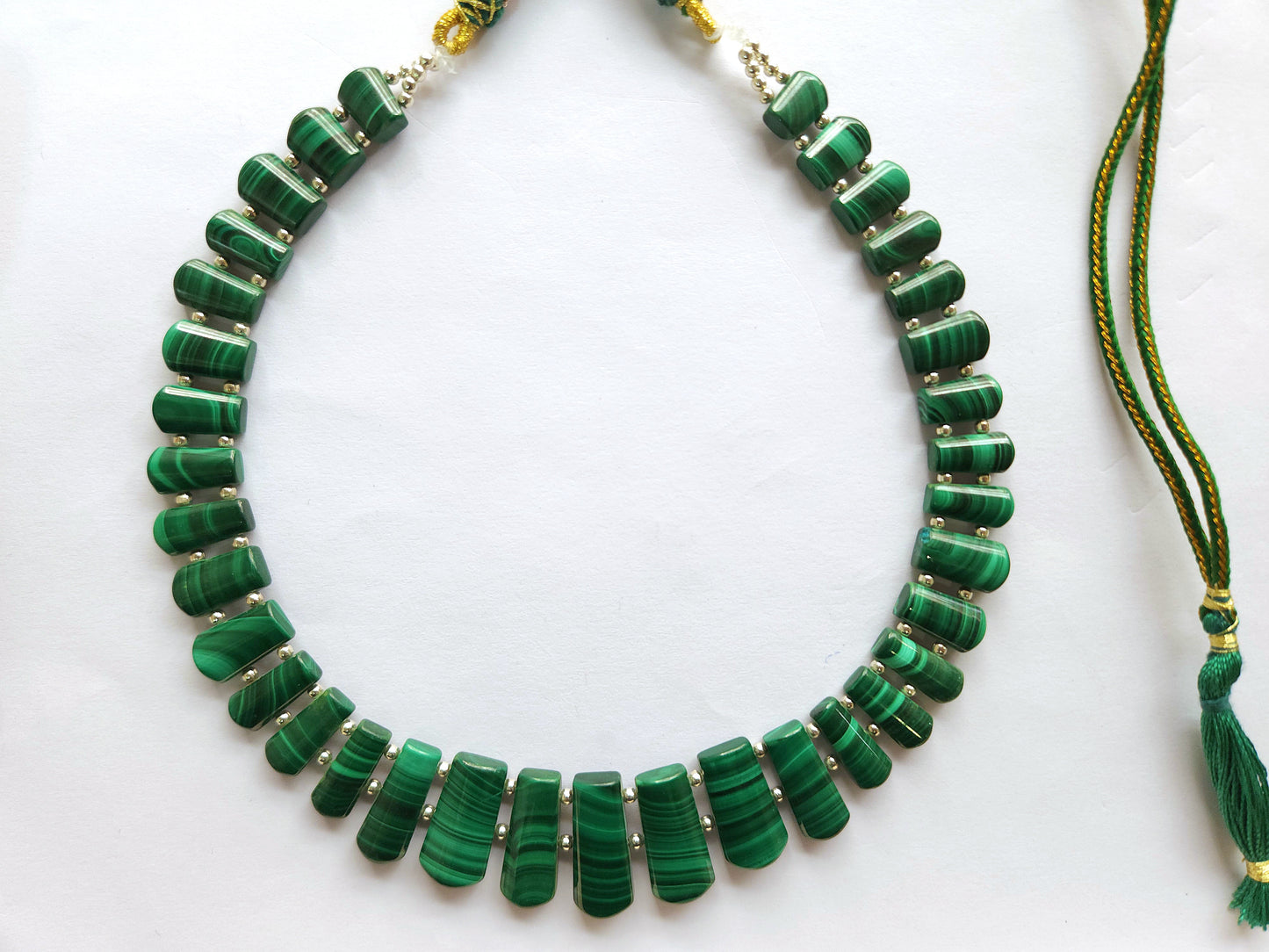 Natural Malachite Gemstone Bib Necklace