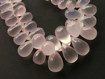 Natural Rose Quartz Smooth Drops Shape