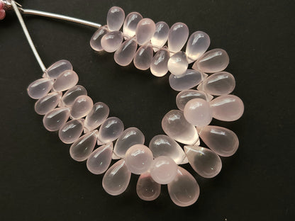 Natural Rose Quartz Smooth Drops Shape