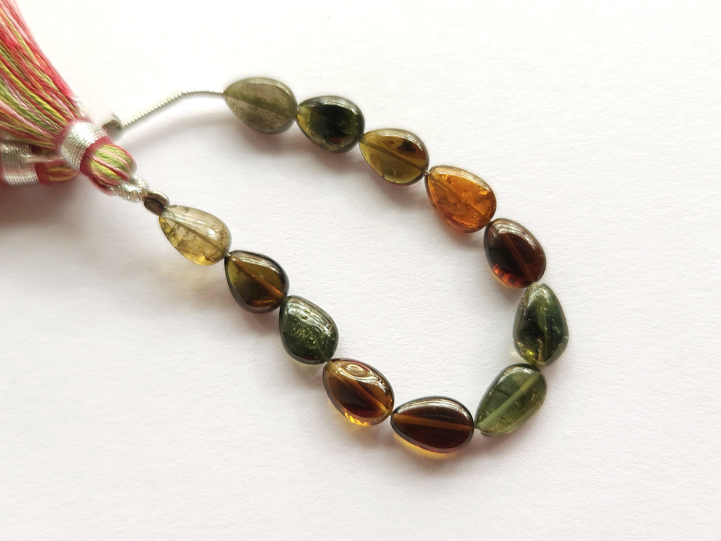 Natural Tourmaline Pear Shape Beads | Straight Drill