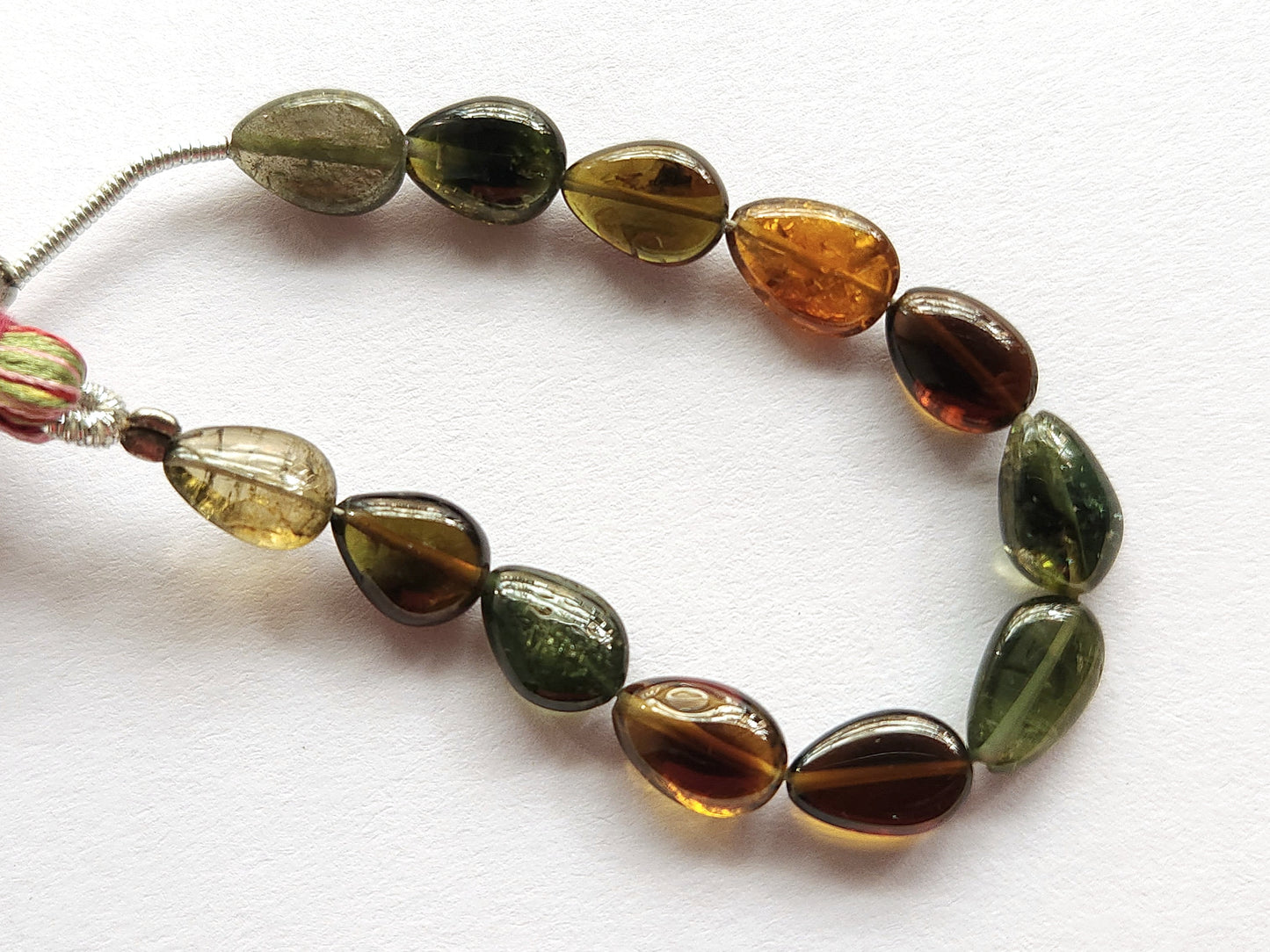 Natural Tourmaline Pear Shape Beads | Straight Drill