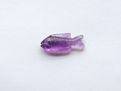 Natural Amethyst Hand-Carved Fish