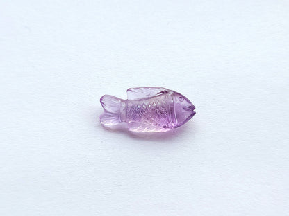 Natural Amethyst Hand-Carved Fish
