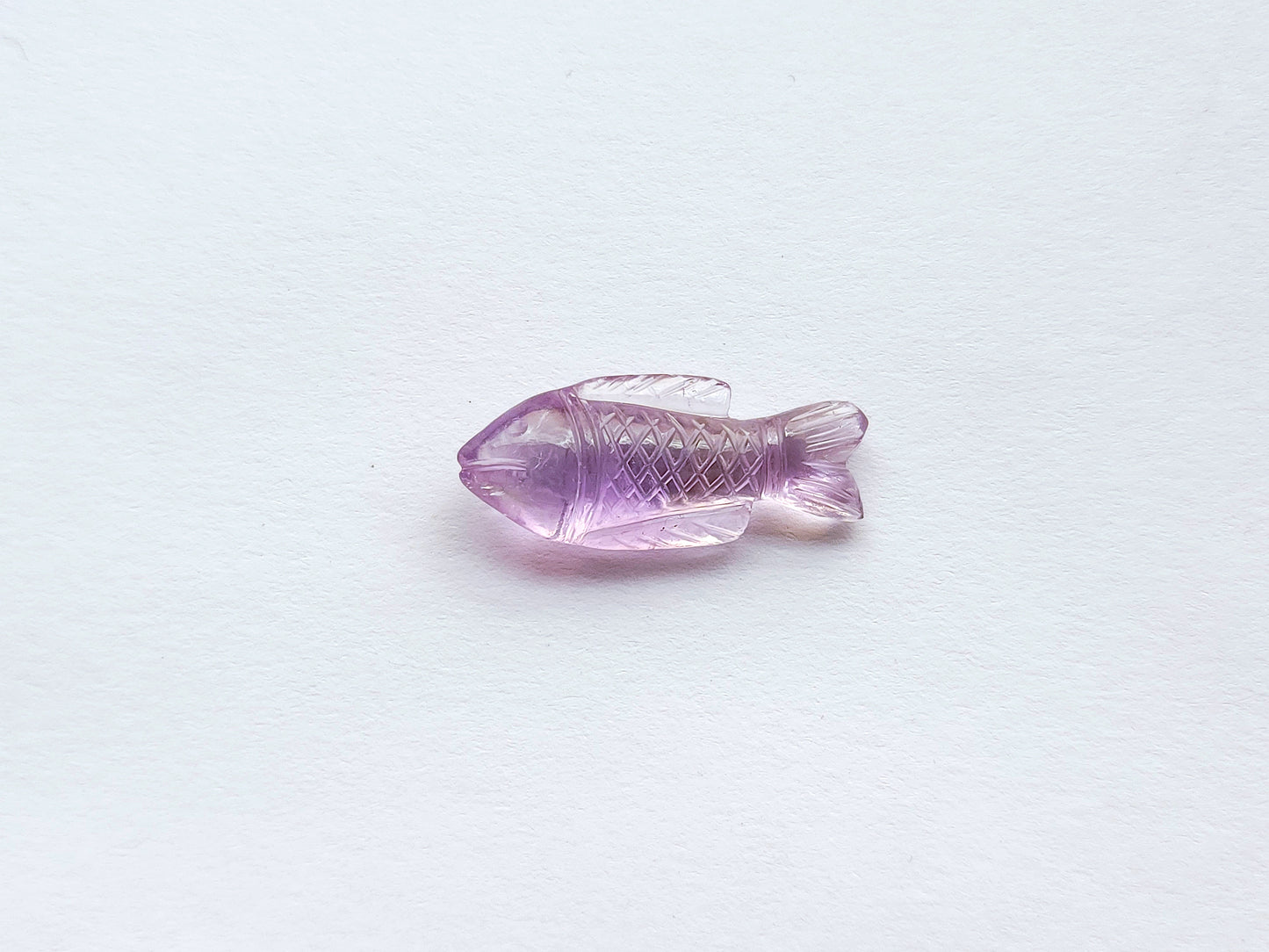Natural Amethyst Hand-Carved Fish