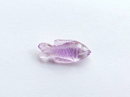 Natural Amethyst Hand-Carved Fish