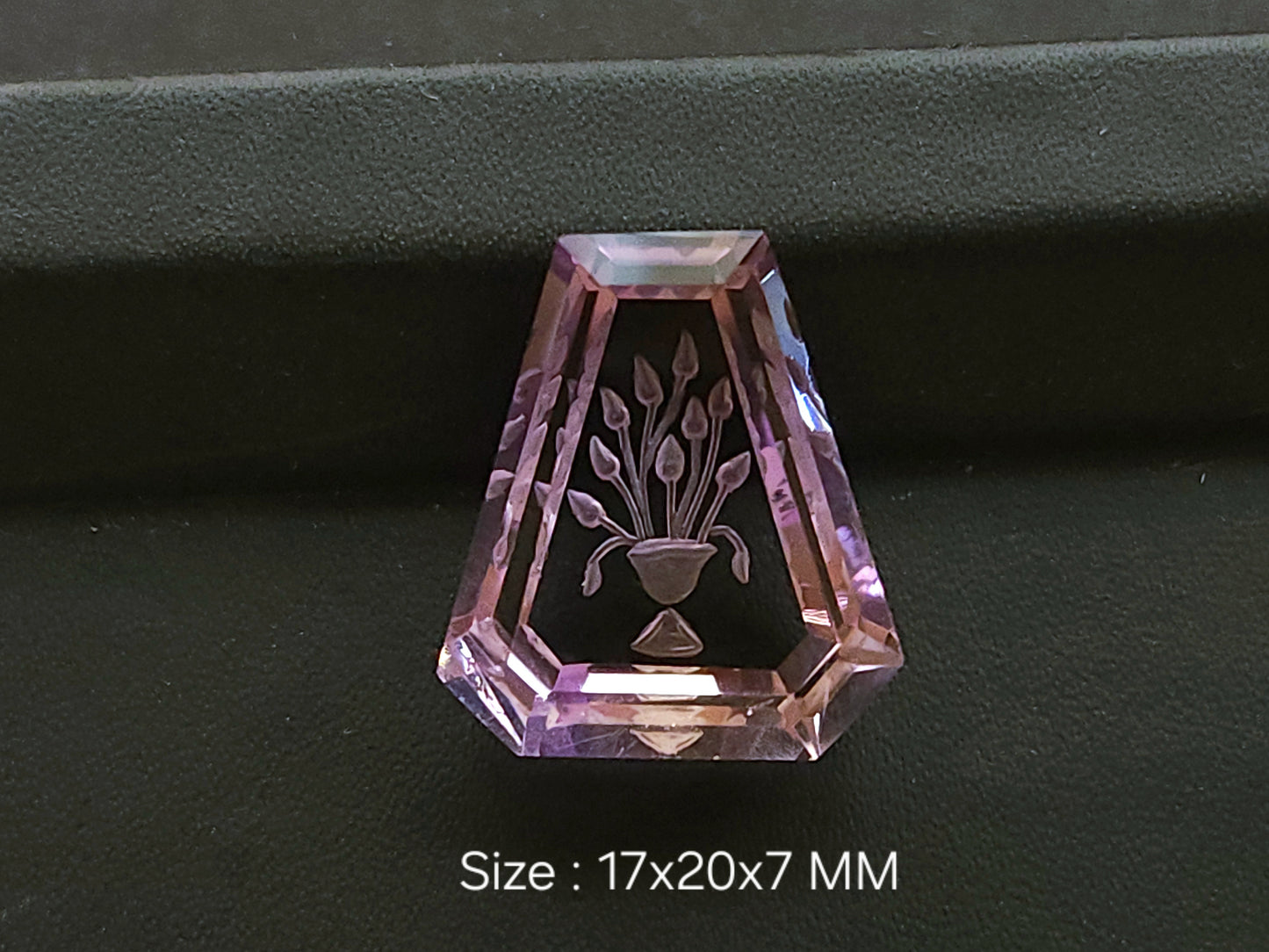 Natural Ametrine Hand-Carved Fantasy Cut Reverse Carving