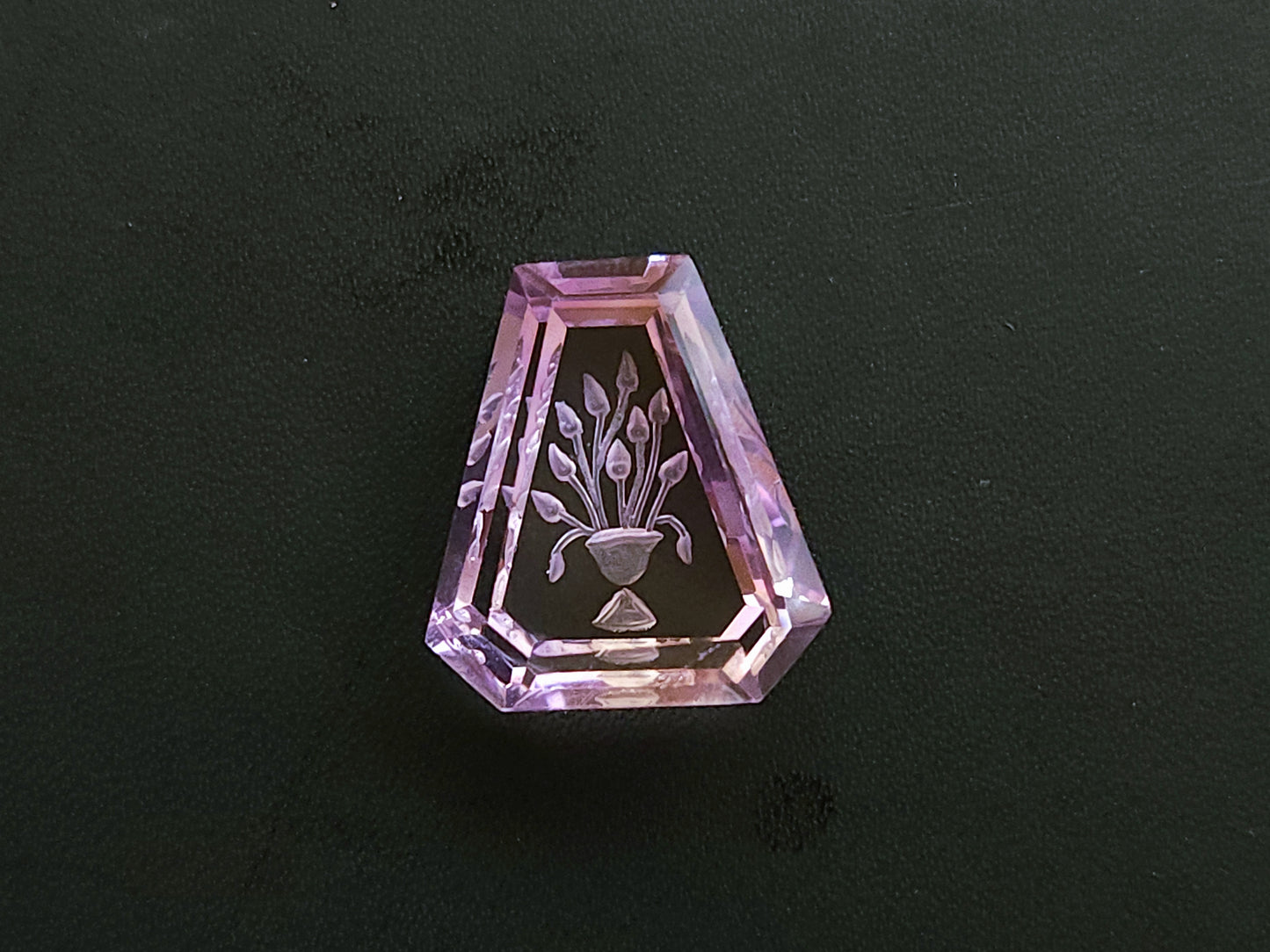 Natural Ametrine Hand-Carved Fantasy Cut Reverse Carving