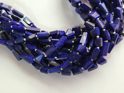 Natural Lapis Lazuli Uneven Faceted Tumble Shape Beads