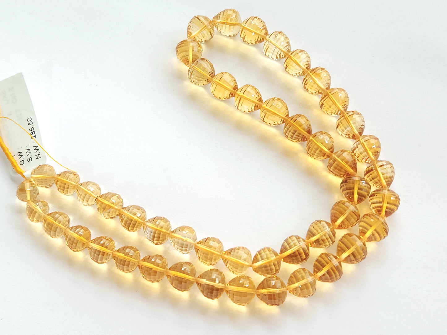 Natural Citrine Onion Shape Concave Cut Beads