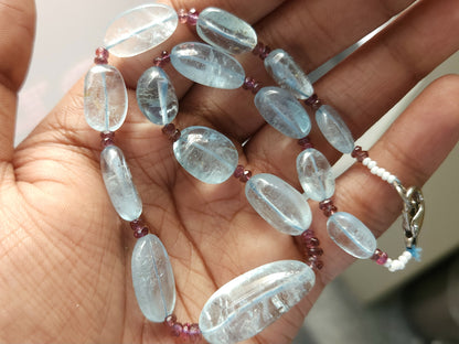 Natural Aquamarine Tumble Shape Beads