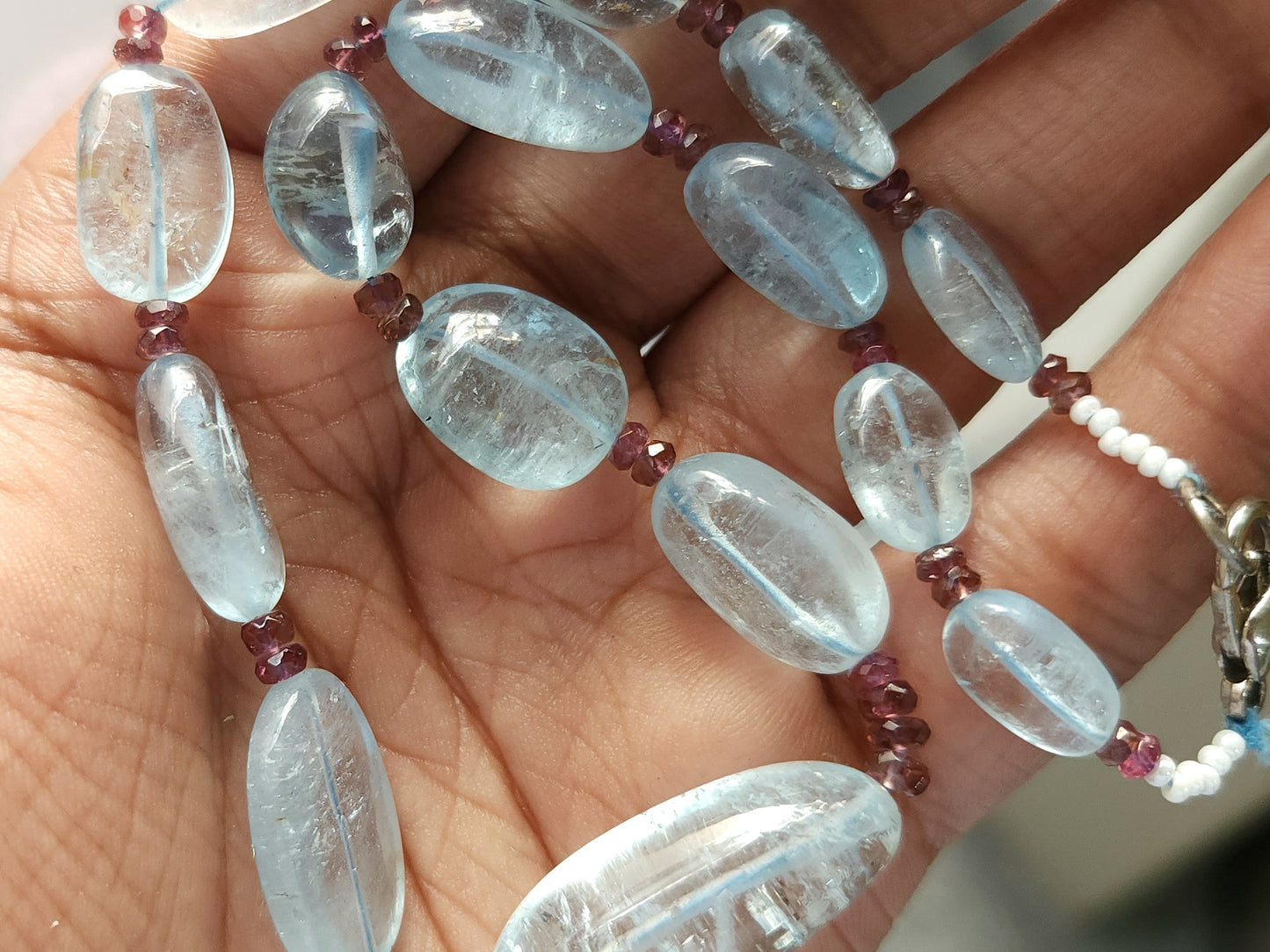 Natural Aquamarine Tumble Shape Beads