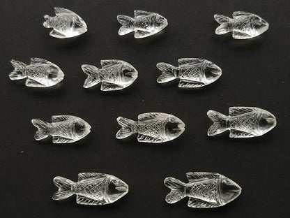 Natural Crystal Gemstone Quartz Hand-Carved Fishes