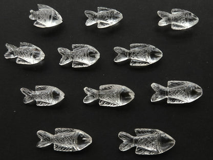 Natural Crystal Gemstone Quartz Hand-Carved Fishes