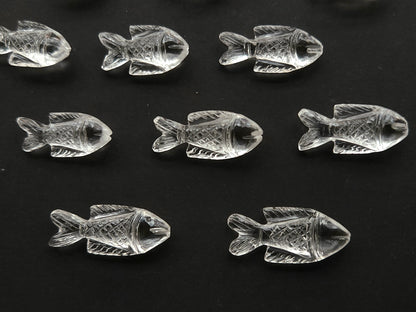 Natural Crystal Gemstone Quartz Hand-Carved Fishes