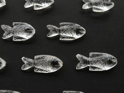 Natural Crystal Gemstone Quartz Hand-Carved Fishes