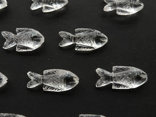 Natural Crystal Gemstone Quartz Hand-Carved Fishes