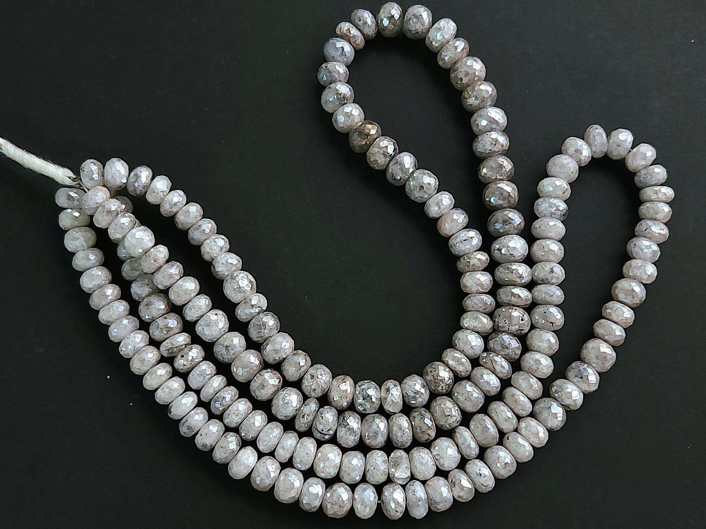Silverite Faceted Rondelle Beads | 16 Inch