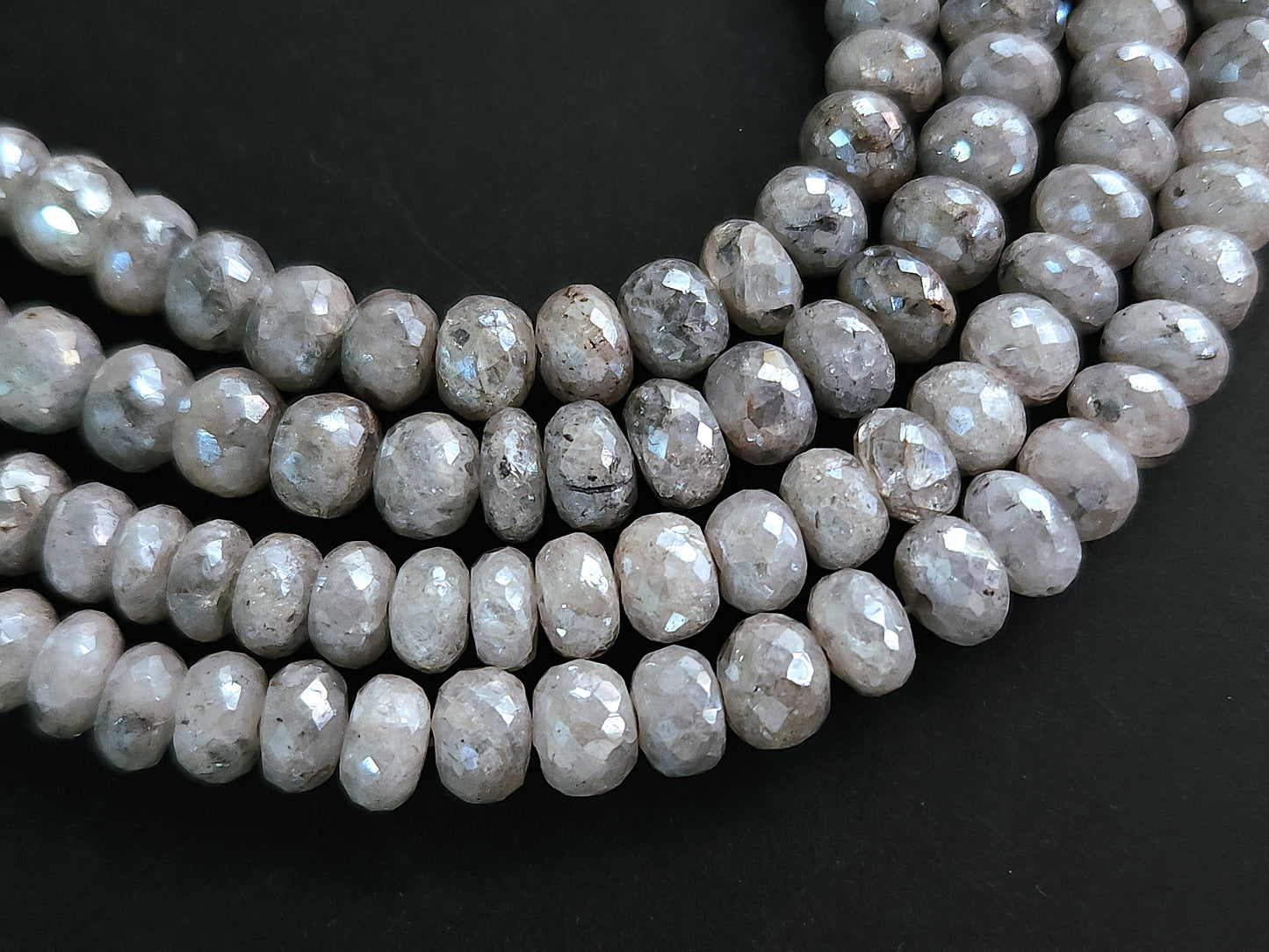 Silverite Faceted Rondelle Beads | 16 Inch