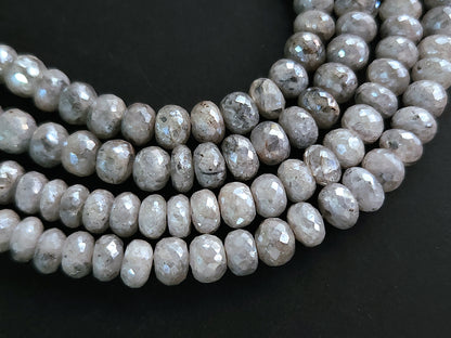 Silverite Faceted Rondelle Beads | 16 Inch