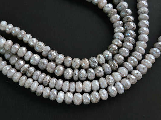 Silverite Faceted Rondelle Beads | 16 Inch