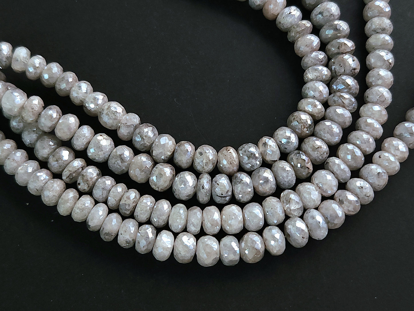 Silverite Faceted Rondelle Beads | 16 Inch