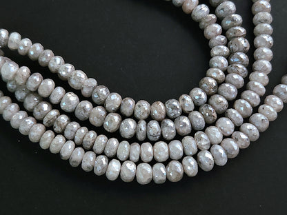 Silverite Faceted Rondelle Beads | 16 Inch