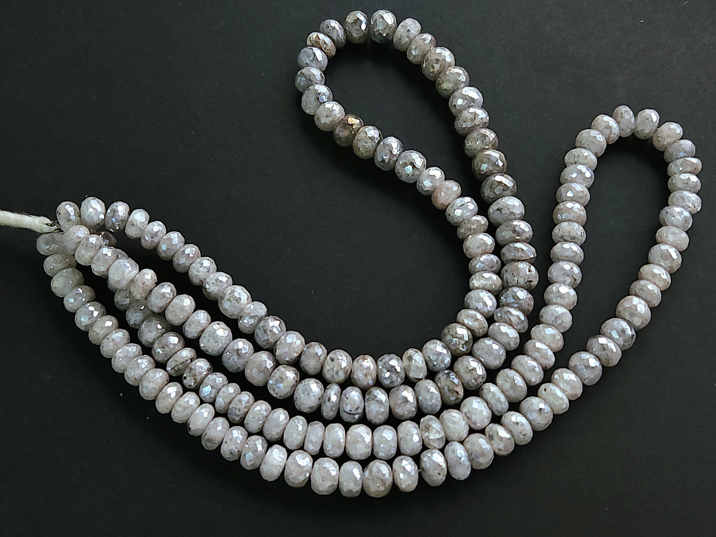 Silverite Faceted Rondelle Beads | 16 Inch