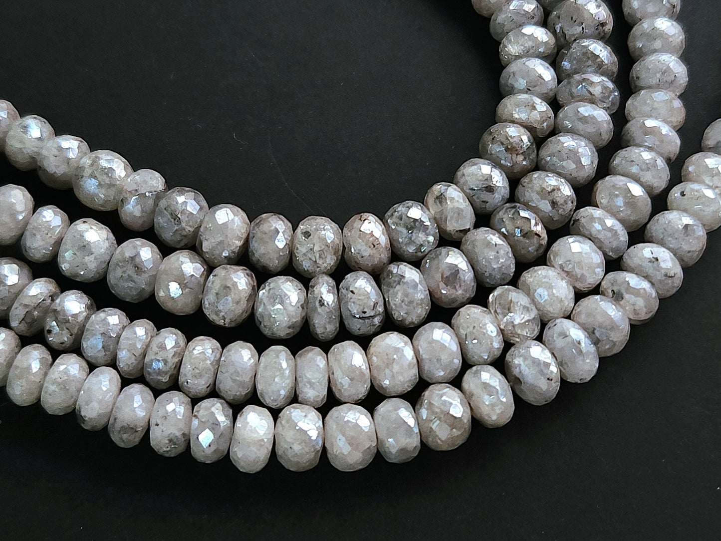 Silverite Faceted Rondelle Beads | 16 Inch