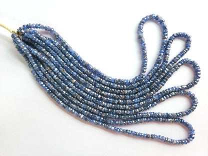 Kyanite Coated Faceted Uneven Shape Beads
